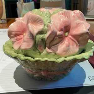 Porcelain covered candy dish